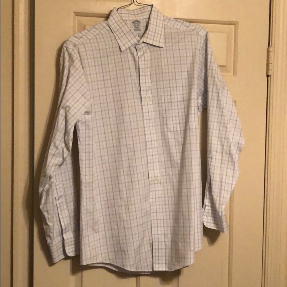 Brooks Brothers Classic Fit blue checked shirt